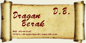 Dragan Berak vizit kartica